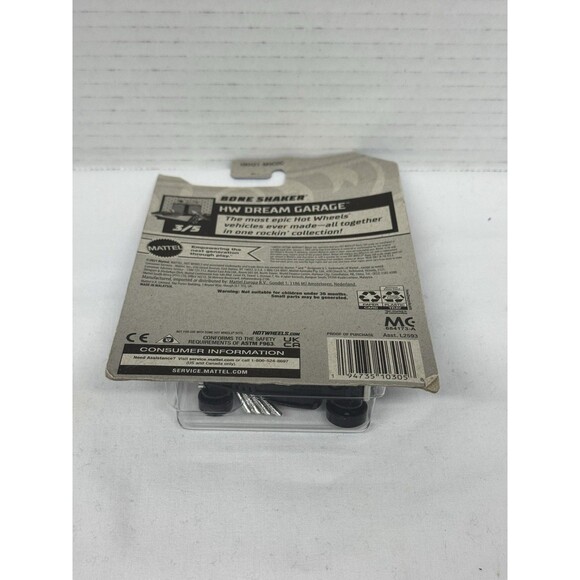 2021 Hot Wheels Mattel Bone Shaker HE Dream Garage 3/5 60/250 Black W/Chrome New - Picture 4 of 5